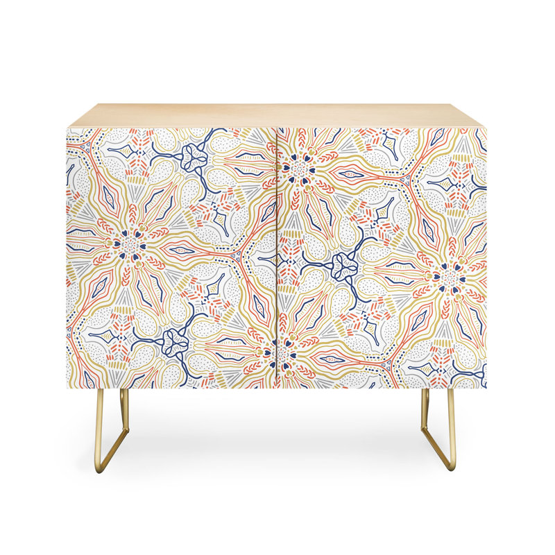 Armoire d'appoint 2 portes Riccardo, Or