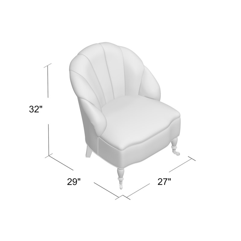 Fauteuil de chambre 27 po Camille, Gris