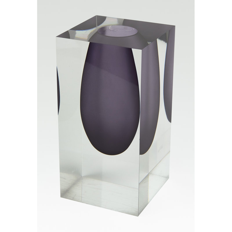 Vase de table lucite Larose, Mauve