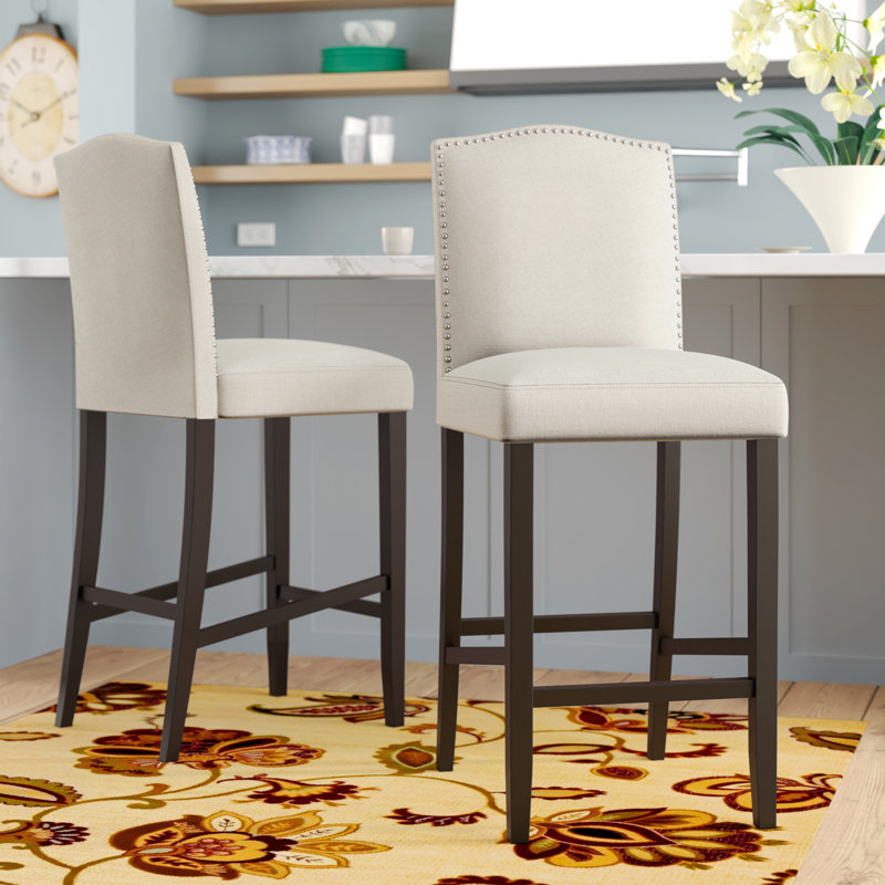 Tabouret de bar Lamberth, Beige, 2, Tabouret de comptoir (siège d'une hauteur de 30 p