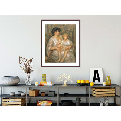 «Mother and Child (Madame Thurneyssen and Her Daughter)» par Pierre-Auguste Renoir, impression giclée encadrée