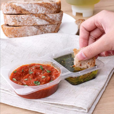 Contenant de 20 condiments jetables avec couvercle