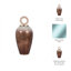 Pot en verre et résine Glam avec couvercle décoratif et silhouette moderne-93456900
