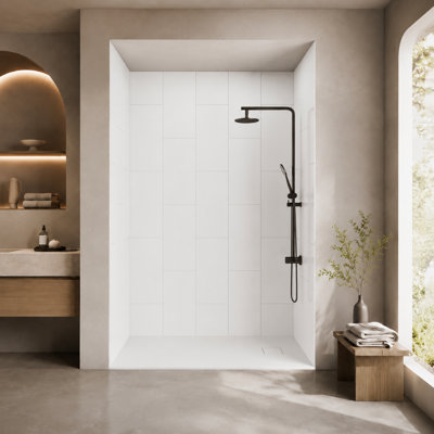 32"X96" & 60"X96" Matte White SMC Shower And Bathtub Surround Wall Panel