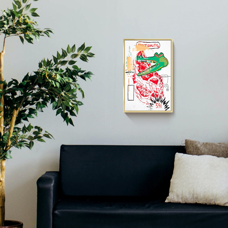 «Graffiti Art» sur toile, H 15,88 po x l 11,88 po x P 1 po, Or