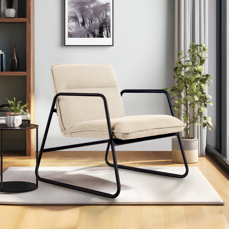 Fauteuil 29 po Parthiv, Mélange de polyester ivoire