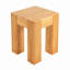 Table d'appoint cannelée en bois de pin naturel avec pieds éléphants