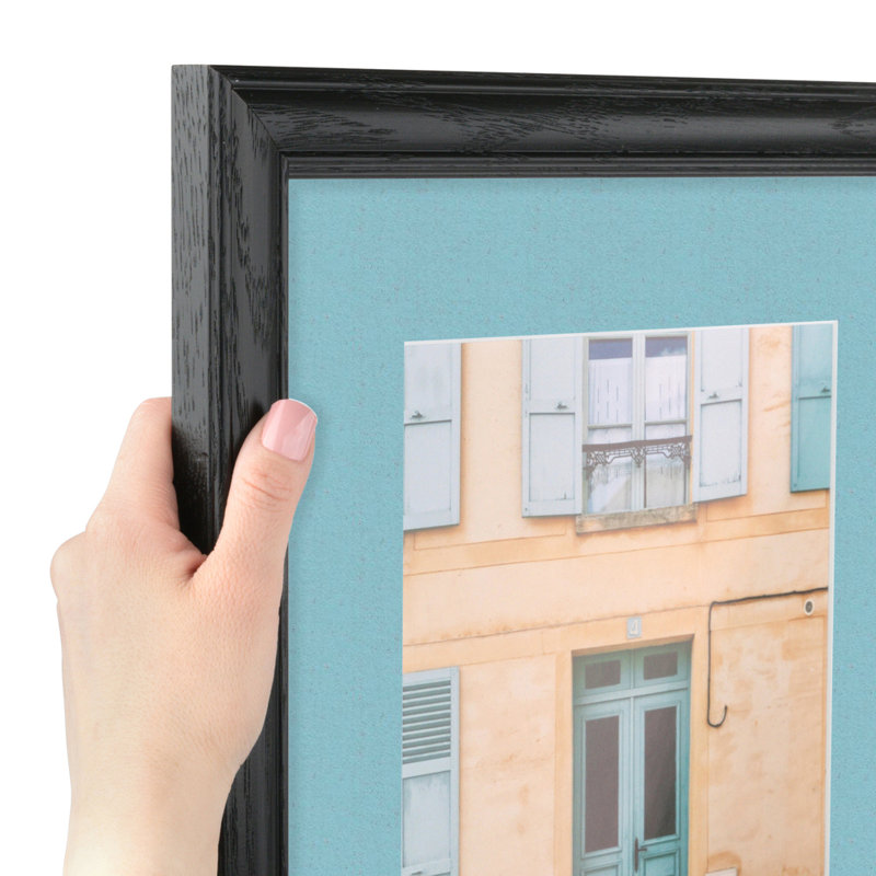 Cadre pour photo simple 18 po x 22 po en bois mat, Bleu français