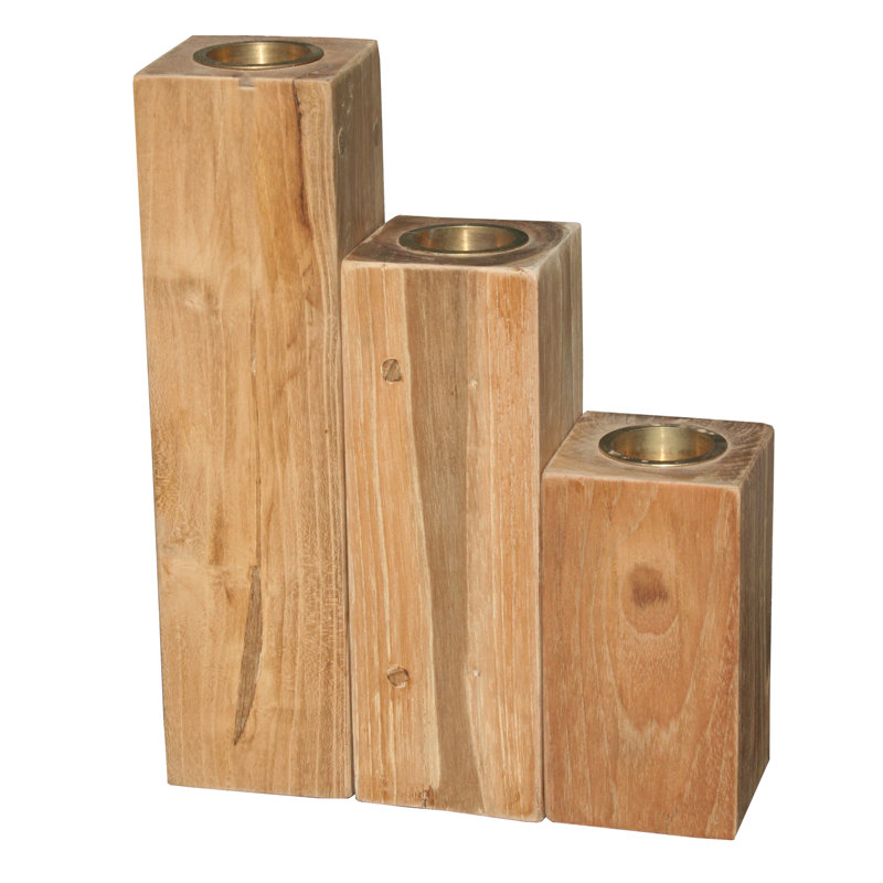 Wood Tabletop Tealight Holder