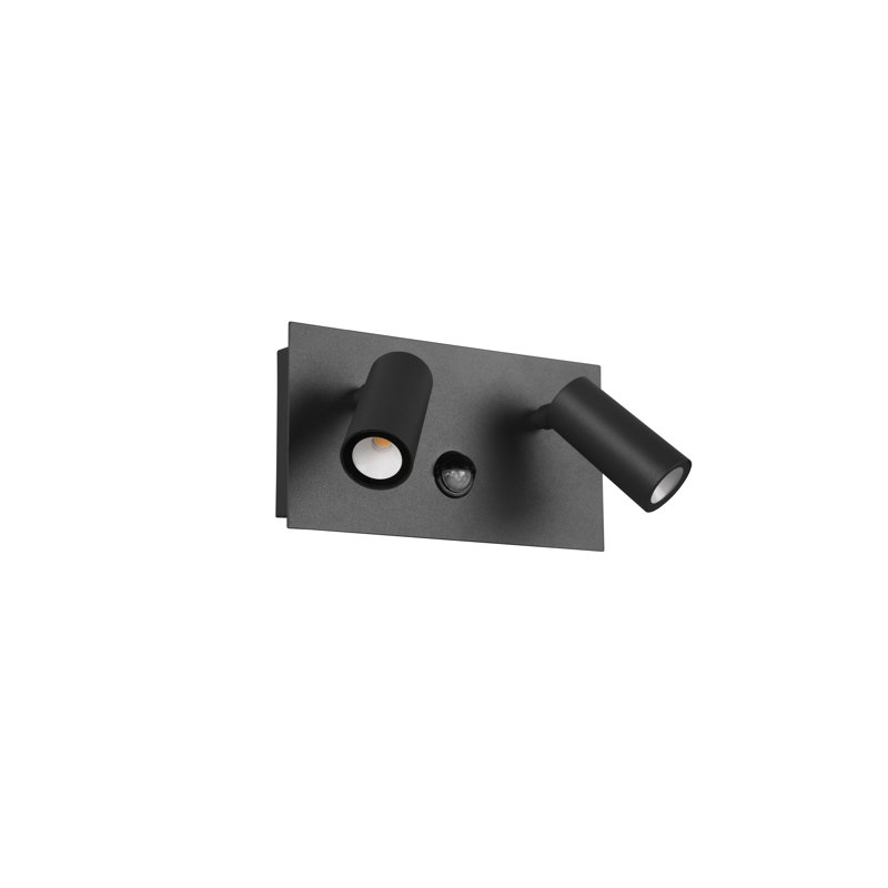 Zinnemann Integrated LED Outdoor Armed Sconce, Anthracite
