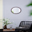 Miroir mural 20 "x 20" avec cadre en bois et finition noyer, miroir mural-2027349151