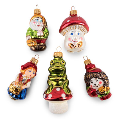Ornement d'arbre de Noël rétro en verre