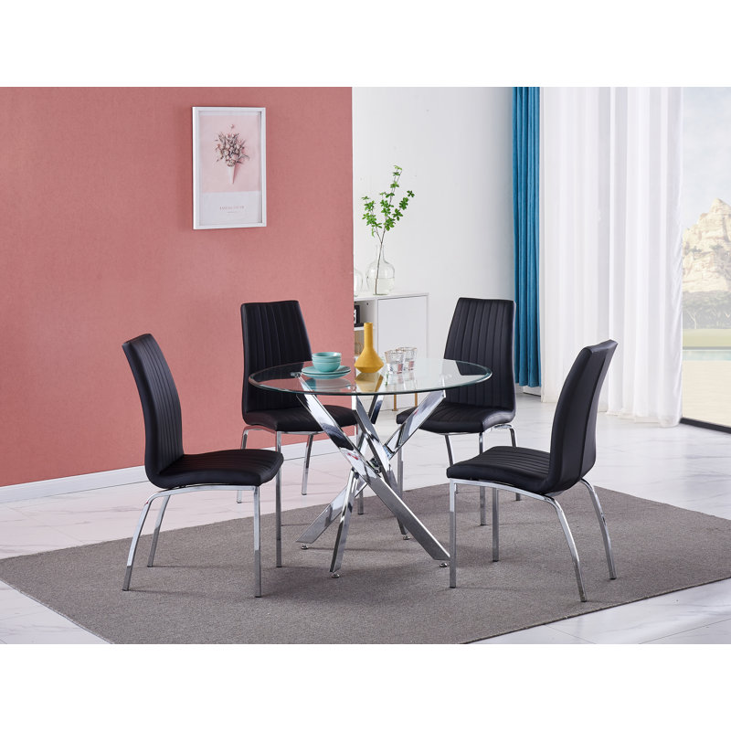 4 - Person Dining Set, Black