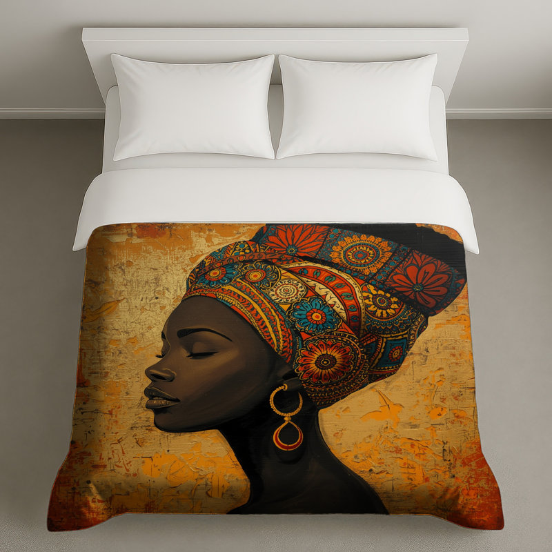 Housses de couette femme africaine, Très grand lit