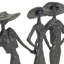 LADIES AT THE RACES Iron Figurine 27cm-92166307