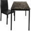Ensemble de bureau et de chaises en cuir artificiel avec accoudoirs en métal noir 2 pièces, petit mobilier, bureau à domicile