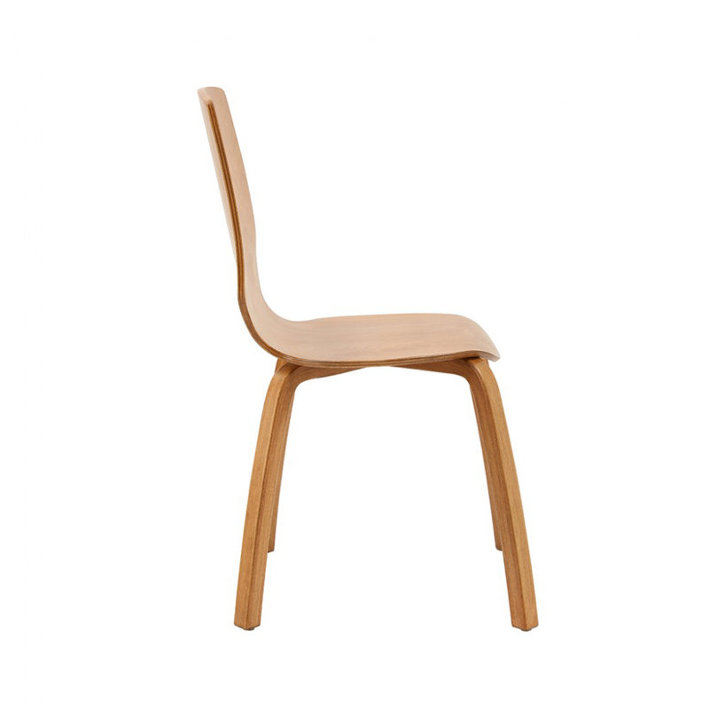 Chaise d'appoint en bois massif Cathryne