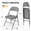 Chaise de patio pliante en métal (ensemble de 4)-2105801223