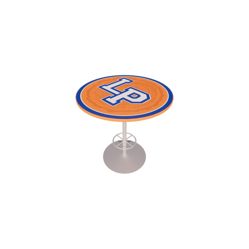 Table de social - ronde - piédestal en fonte - repose-pieds, Diamètre de 42 po