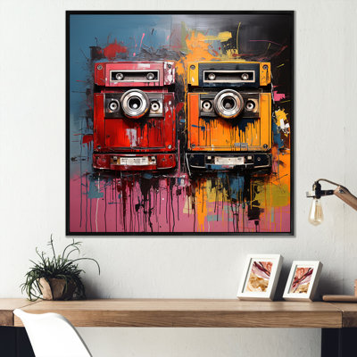Colorful Insta Gram Photo Camera II - Cassette Tapes Wall Art