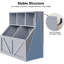 Organisateur de rangement pour jouets gris pour tout-petits avec bibliothèque, armoire de rangement pour jouets