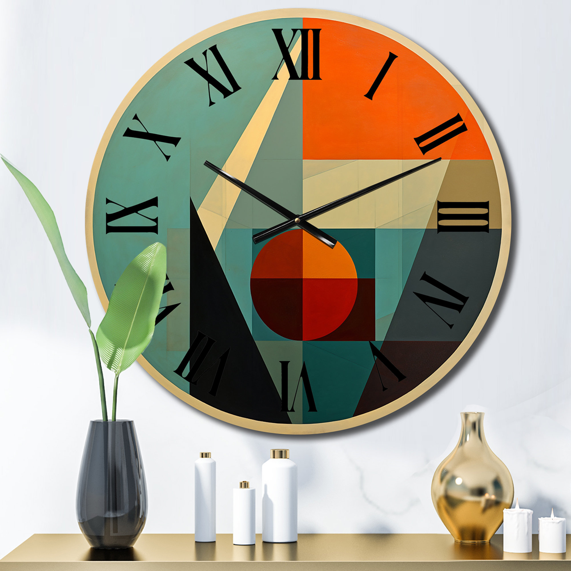 DesignArt Odyssey Midcentury Retro Abstract Geometrics IV Metal Wall ...