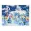 « winter village », reproduction de peinture à l’acrylique sur toile tendue-33541686