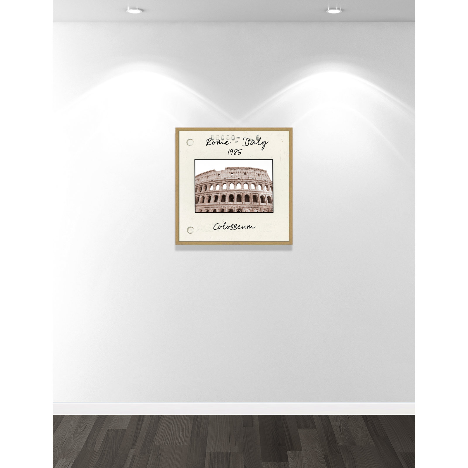 Rome, Italy - Colosseum Print by Natalie Carpentieri, 27.5" H x 27.5" W x 0.75" D, Natural Single Picture Framed Paper
