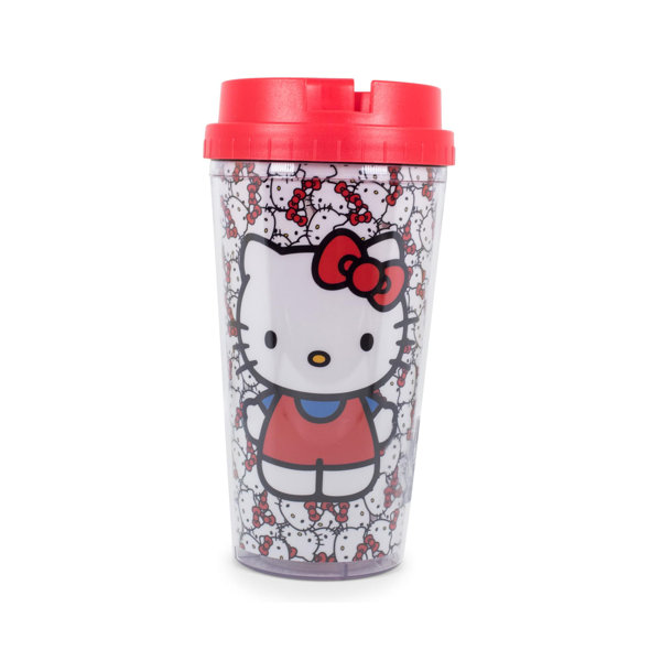  Silver Buffalo Sanrio Hello Kitty Unicorn Glass Mug With  Glitter Handle