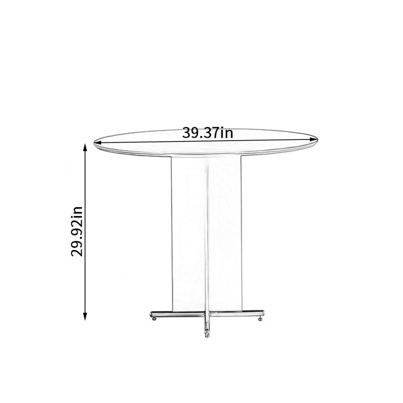 High-end Durable Multi-functional Round table, 29.92”H x 39.37”L x 39.37”W
