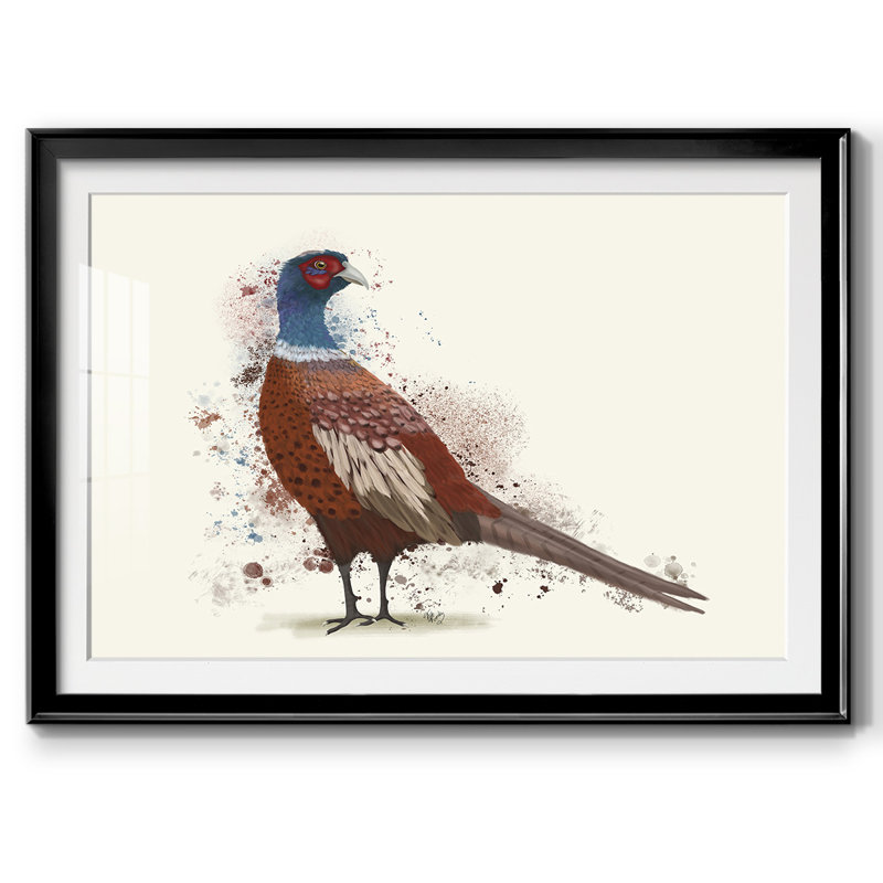 Pheasant Splash 5, reproduction d'art sur papier, Noir, H 27 po x l 39 po x P 1,5 po