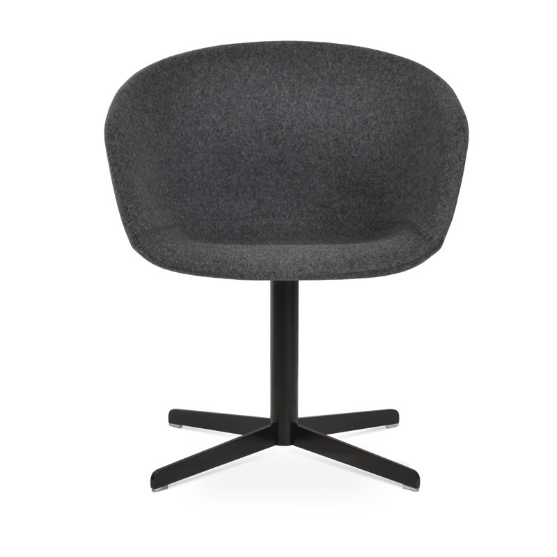 Chaise Tribeca, Gris foncé, Noir, noir, noir, noir