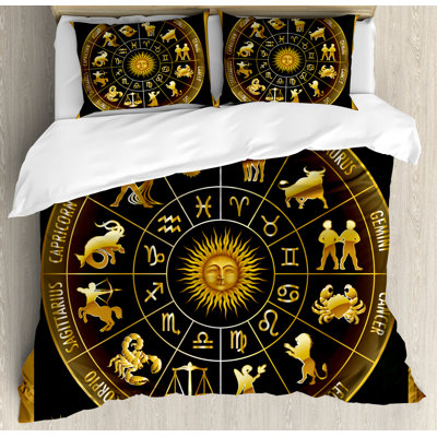 Astrology Eclectic Geometric Shapes Duvet Cover