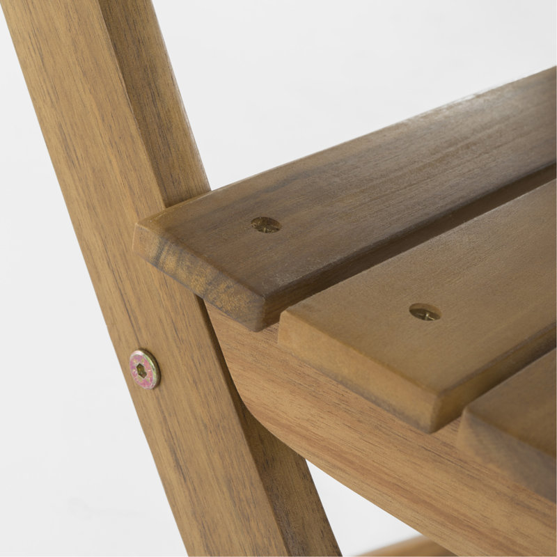 Chaise de salle à manger d'extérieur pliante en bois d'acacia (ensemble de 2)