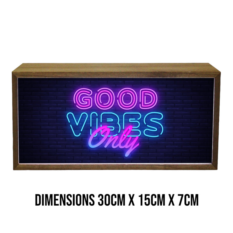 Piumafua Good Vibes Only 15" LED Sign