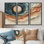 «Eclipse Moon Spiral Of Infinity I», art mural lune - ensemble de 3