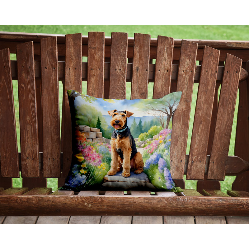 Coussin décoratif intérieur / extérieur Spring Path, H 14 po x l 14 po