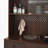 71"Tall Kitchen Pantry Storage Cabinet, Large Capacity Display Cabinet with Reeded Glass Doors and Microwave Stand