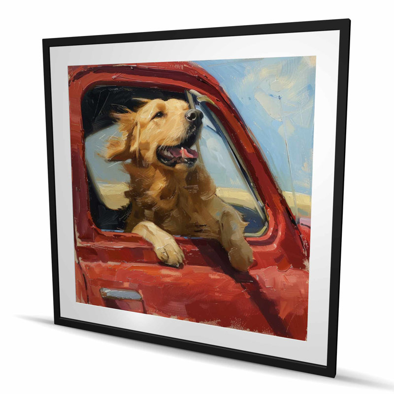 «Feel the wind» - impression matte encadrée grise pour la décoration intérieure