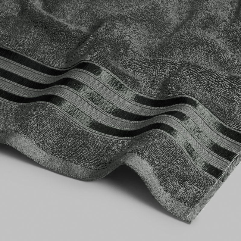 Arcadia Bath Sheet, Gray, Fingertip Towel - 1 Pack