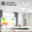 Vaczon 48" Modern Smart Dimmable Ceiling Fan with 3CCT LED Lights, 6-Speed Reversible DC Motor, Timer, Remote and App Control-1984583732