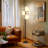 Liam 74 in. Mid-Century Modern 3-Light LED Floor Lamp with Fabric Drum Shades-62954080