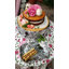 Nappe ronde - lierre rose et vert floral-1468181542