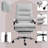 Microfibre Massage Office Chair, Heated Reclining Chair With Footrest, Light Gray