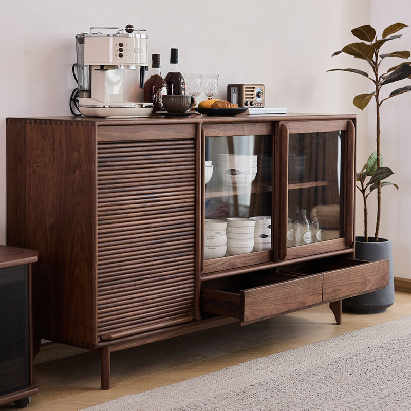 Buffet simple de style nordique moderne, H 35 po x l 63 po x P 17,7 po