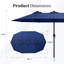 Parasol de patio extérieur à double face avec manivelle: protection UV supérieure, manivelle et ventilation faciles-836074085