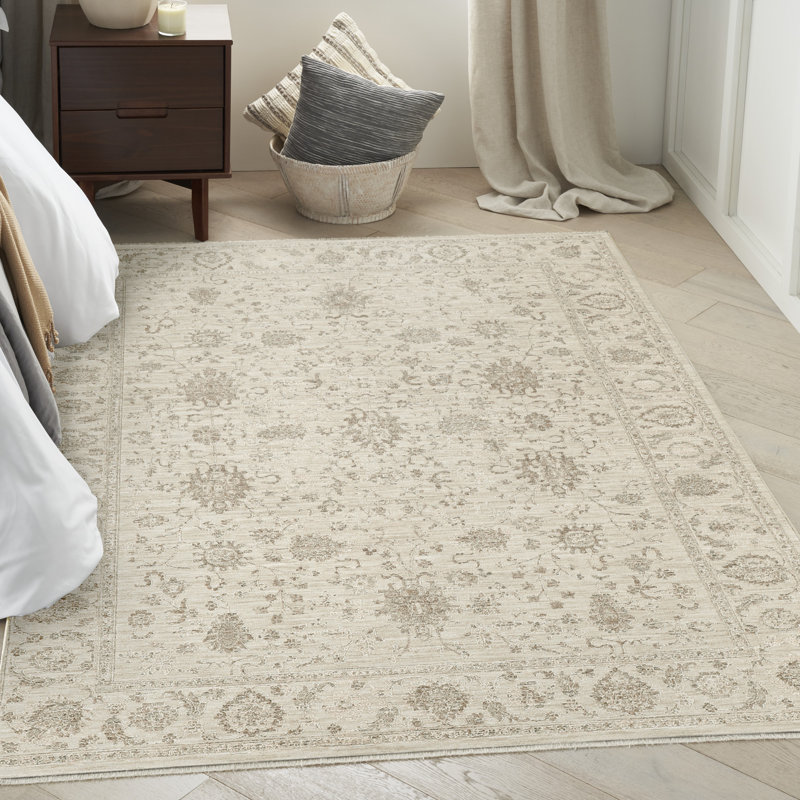 Shadows Ivory Vintage Indoor Rug, Rectangle 5'3" x 7'3"