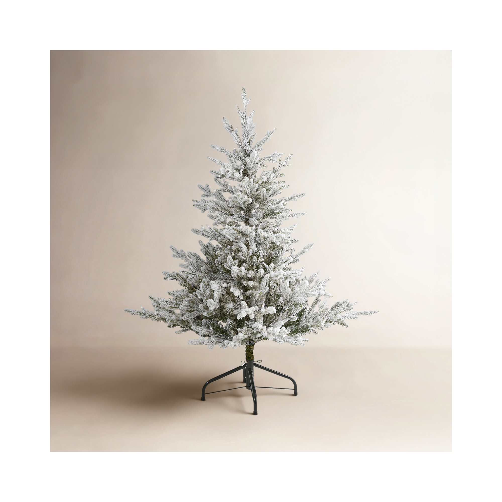 Lighted Artificial Fir Christmas Tree, 4' H