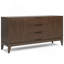 Buffet Harper en bois massif brun noyer
