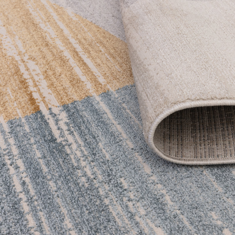 Deboran Blocks Cream/Multi Area Rug, Rectangle 80 x 140 cm